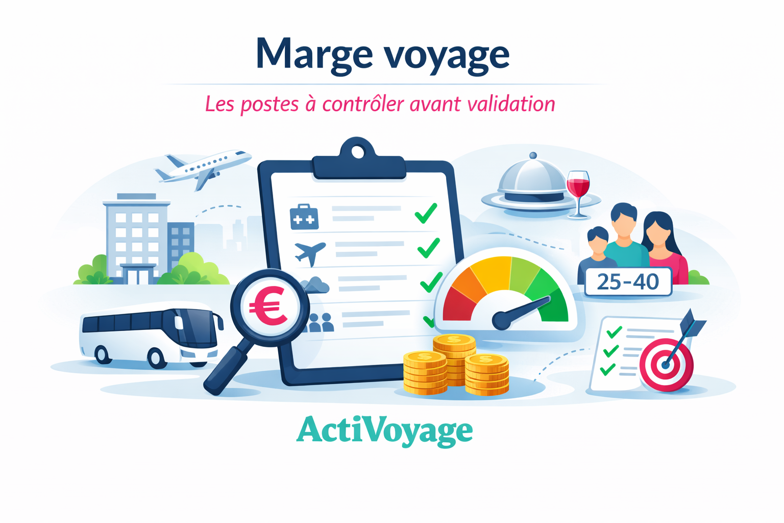 Contrôlez les bons postes avant validation pour sécuriser la marge de vos voyages.