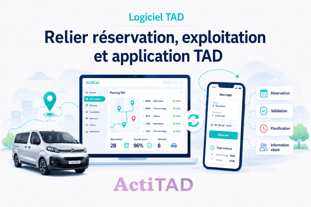 ActiTAD relie réservation, exploitation et application TAD dans un même flux